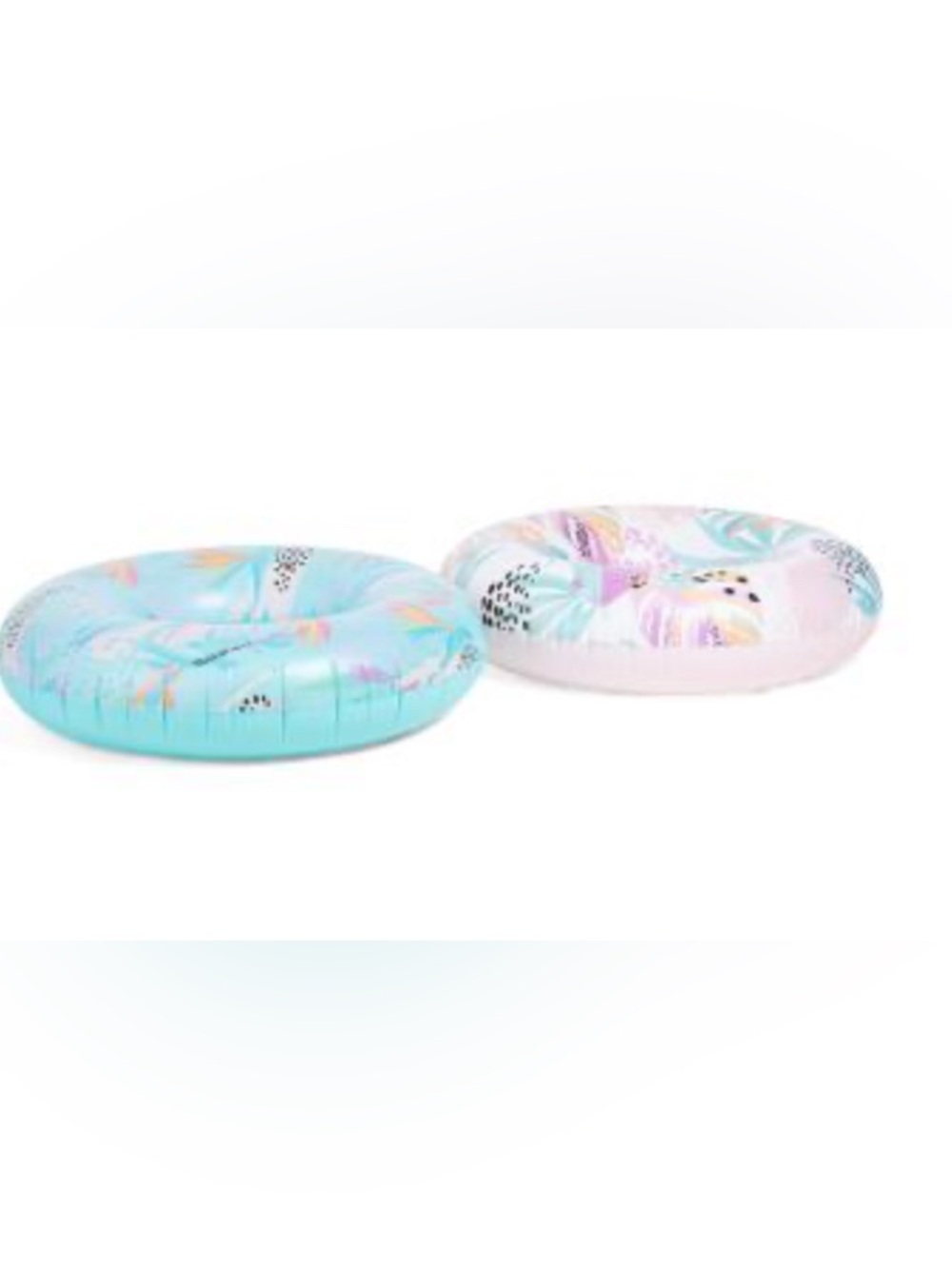 🆕- Palms in Paradise Inflatable Donut Pool Floats - Pink & Mint (Set of 2)